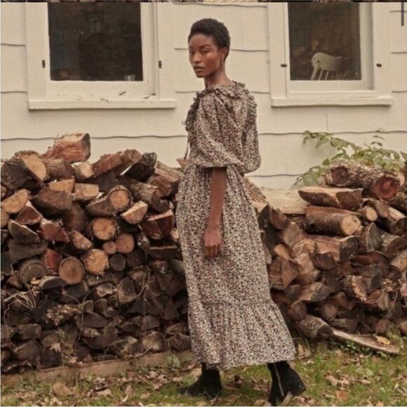 NEW DOEN Brooke Dress in Harvest Meadow Floral - Picture 4 of 10